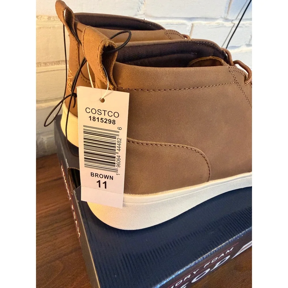 NWT IZOD Palmer Mens 11 Brown Memory Foam Chukka Boot Sneakers Preppy Classic‎